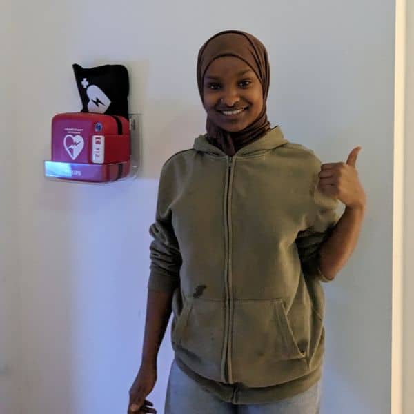 Customer with Philips AED