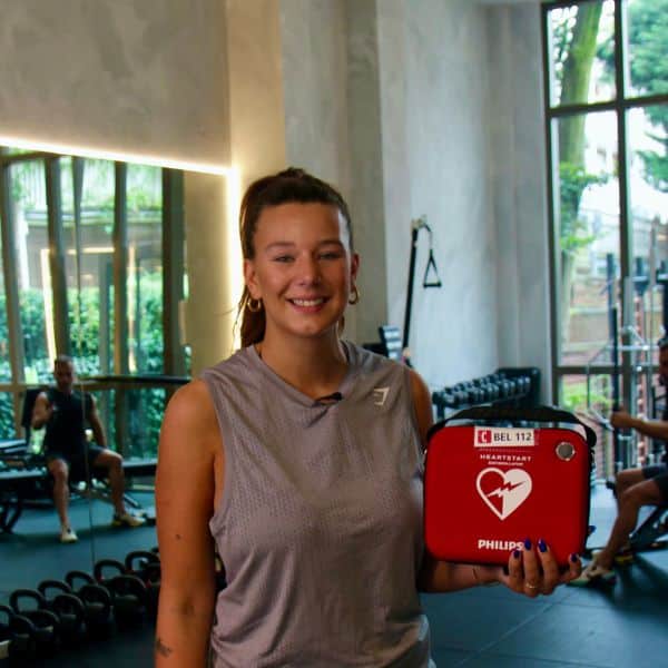 Customer with Philips AED